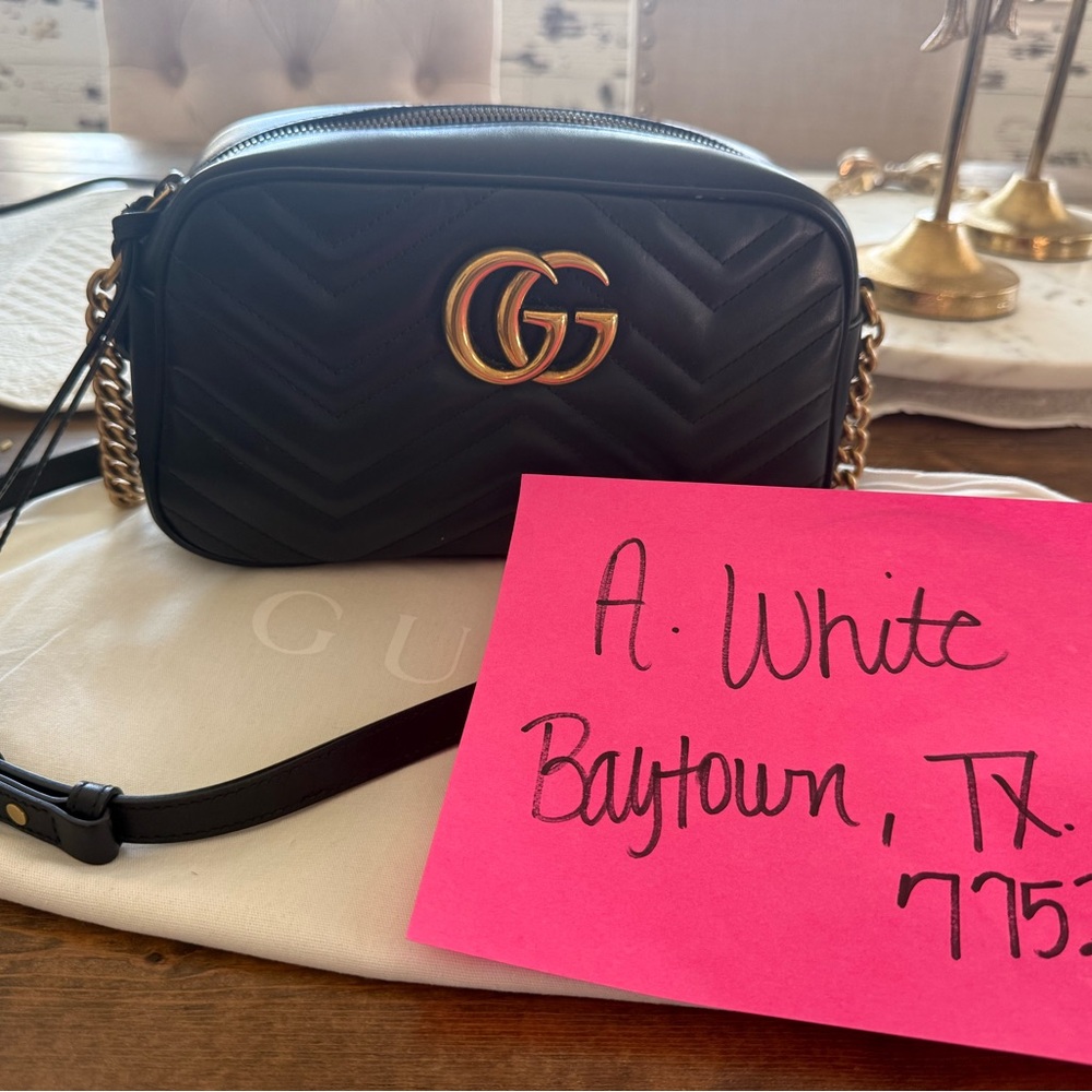 Gucci Black Crossbody with Gold Hardware